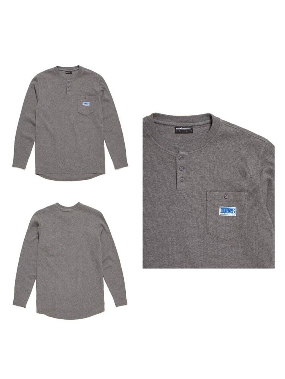 The Hundreds Mens Dim Long Sleeves Henley Sweatshirt Size L